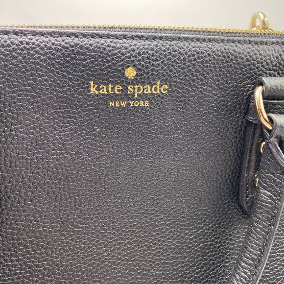 Kate Spade Black Pebbled Mulberry Street Lise Satchel & Crossbody Bag - Picture 7 of 16